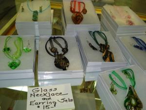Glass Necklace and Earring Sets