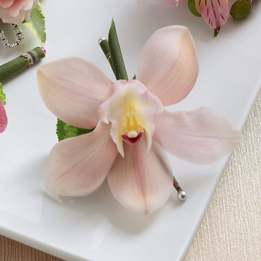 Pink Cymbidium Boutonniere